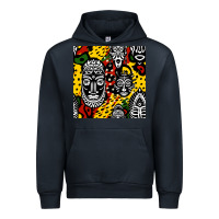 Navy african masks colorful seamless pattern Urban Hoodie - BundleAndBundleShop