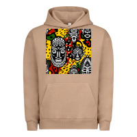 Pigment Burro african masks colorful seamless pattern Urban Hoodie - BundleAndBundleShop