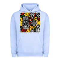 Pigment Grape Ice african masks colorful seamless pattern Urban Hoodie - BundleAndBundleShop