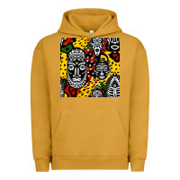 Pigment Peanut Butter african masks colorful seamless pattern Urban Hoodie - BundleAndBundleShop
