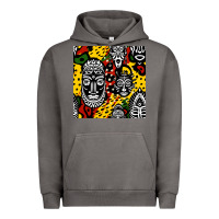 Pigment Tornado african masks colorful seamless pattern Urban Hoodie - BundleAndBundleShop