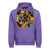 Tulip african masks colorful seamless pattern Urban Hoodie - BundleAndBundleShop