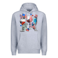 Heather Grey american wine Premium Hoodie - CowGirlArtShop