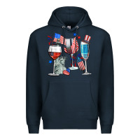Navy american wine Premium Hoodie - CowGirlArtShop