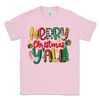 Bubblegum Pink merry christmas y'all Classic Tee - MaliasSmallBusiness