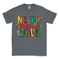 Charcoal Heather merry christmas y'all Classic Tee - MaliasSmallBusiness