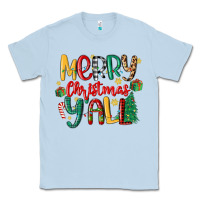 Dusty Blue merry christmas y'all Classic Tee - MaliasSmallBusiness