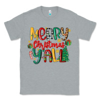Heather Grey merry christmas y'all Classic Tee - MaliasSmallBusiness