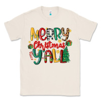 Natural merry christmas y'all Classic Tee - MaliasSmallBusiness
