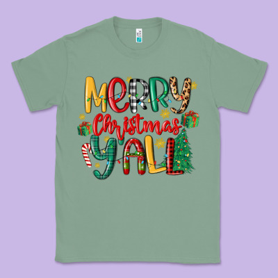 Merry Christmas Y'all Classic Tee Designed By Maliassmallbusiness