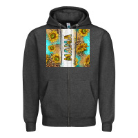 Charcoal Heather western mother's day mama with turquoise and sunflowers and leopard tu Zipper Hoodie - TumblerDesignByShophia