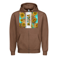 Chestnut western mother's day mama with turquoise and sunflowers and leopard tu Zipper Hoodie - TumblerDesignByShophia