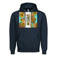 Navy western mother's day mama with turquoise and sunflowers and leopard tu Zipper Hoodie - TumblerDesignByShophia
