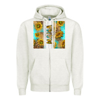 Oatmeal Heather western mother's day mama with turquoise and sunflowers and leopard tu Zipper Hoodie - TumblerDesignByShophia