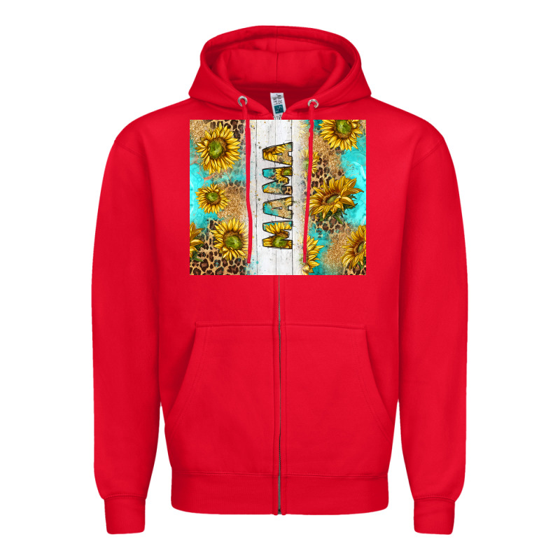 Western Mother's Day Mama With Turquoise And Sunflowers And Leopard Tu Zipper Hoodie by TumblerDesignByShophia | Teevron