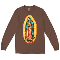 Chestnut our lady of guadalupe Long Sleeve Tee - LillyAllenDesigns
