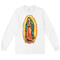 White our lady of guadalupe Long Sleeve Tee - LillyAllenDesigns