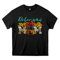 Black doberman mom Heavy Core Tee - Artiststas