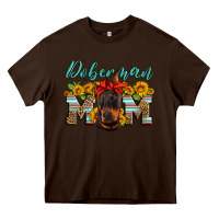 Chocolate Brown doberman mom Heavy Core Tee - Artiststas