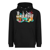 Black Easter Hippopotamus coffee cups Easter Day Heavyweight Hoodie - CowGirlArtShop