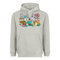 Moon Dust Easter Hippopotamus coffee cups Easter Day Heavyweight Hoodie - CowGirlArtShop