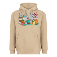 Mushroom Easter Hippopotamus coffee cups Easter Day Heavyweight Hoodie - CowGirlArtShop