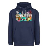 Navy Easter Hippopotamus coffee cups Easter Day Heavyweight Hoodie - CowGirlArtShop