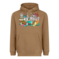 Toasted Coconut Easter Hippopotamus coffee cups Easter Day Heavyweight Hoodie - CowGirlArtShop