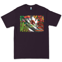 Plum mexico flag sunflowers roses and cactus with serape aztec and leopard Premium Tee - Artiststas