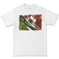White mexico flag sunflowers roses and cactus with serape aztec and leopard Premium Tee - Artiststas