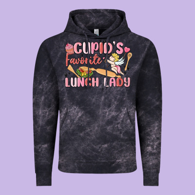 Cupid's Favorite Lunch Lady Vintage Hoodie Designed By Maliassmallbusiness