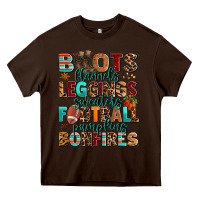 Chocolate Brown boots flannels Heavy Core Tee - AdoDesignShop