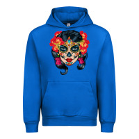 Cobalt sugar skull Urban Hoodie - BundleAndBundleShop