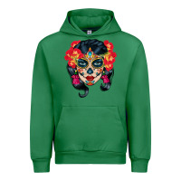 Emerald sugar skull Urban Hoodie - BundleAndBundleShop