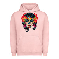 Pigment Salmon sugar skull Urban Hoodie - BundleAndBundleShop