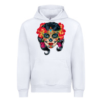 White sugar skull Urban Hoodie - BundleAndBundleShop