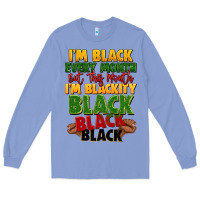 Colony Blue juneteenth im black every month Long Sleeve Tee - LillyAllenDesigns