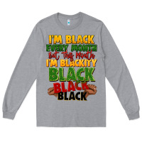 Heather Grey juneteenth im black every month Long Sleeve Tee - LillyAllenDesigns