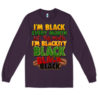 Plum juneteenth im black every month Long Sleeve Tee - LillyAllenDesigns