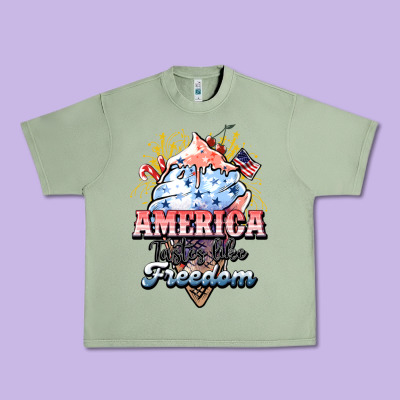 America Ice Cream Urban Heavy Tee Designed By Nancycooperartshop