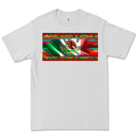 Dove Grey mexico flag serape roses leopard and glitter licanse plate Premium Tee - Artiststas