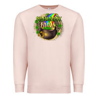 Pale Pink shamrock farm Premium Sweatshirt - CowGirlArtShop