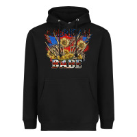 Black American babe 4th of july Heavyweight Hoodie - CowGirlArtShop