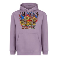 Lavender American babe 4th of july Heavyweight Hoodie - CowGirlArtShop