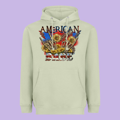 American Babe 4th Of July Heavyweight Hoodie Designed By Cowgirlartshop