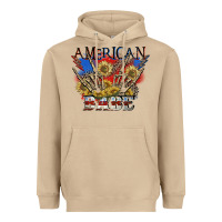 Mushroom American babe 4th of july Heavyweight Hoodie - CowGirlArtShop