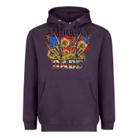 Plum American babe 4th of july Heavyweight Hoodie - CowGirlArtShop