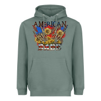 Sage American babe 4th of july Heavyweight Hoodie - CowGirlArtShop
