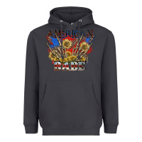 Smoke American babe 4th of july Heavyweight Hoodie - CowGirlArtShop