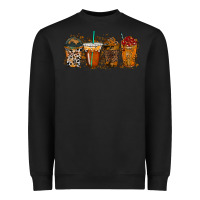 Black leopard and cowhide drink Heavyweight Sweatshirt - RacoonDesign